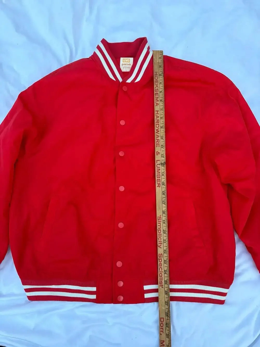 Levi's Gold Tab Baseball Jacket Redwood Tech Red Varsity Jacket Bomber Large